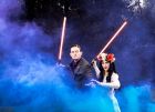 Свадьба в стиле «звездных воин» с цветным дымом