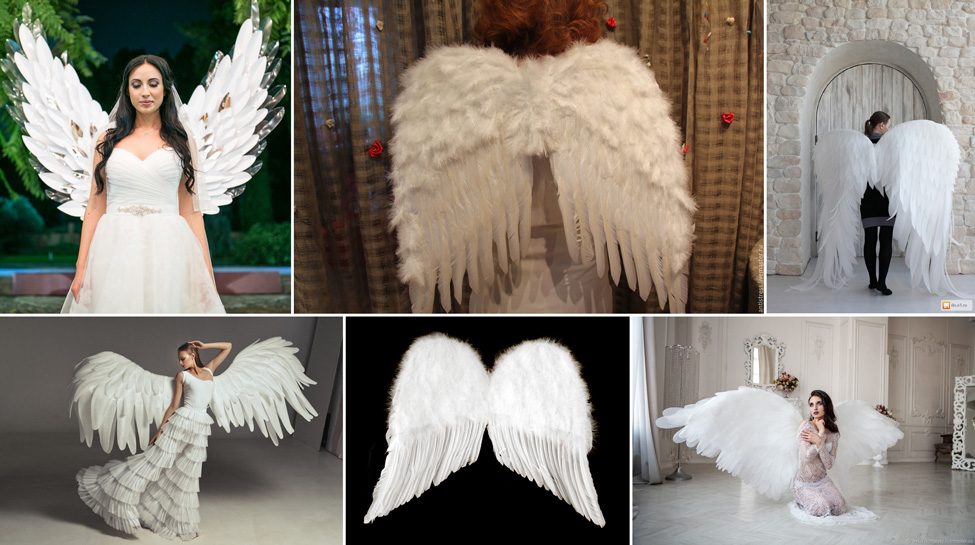 крылья ангела на свадьбе